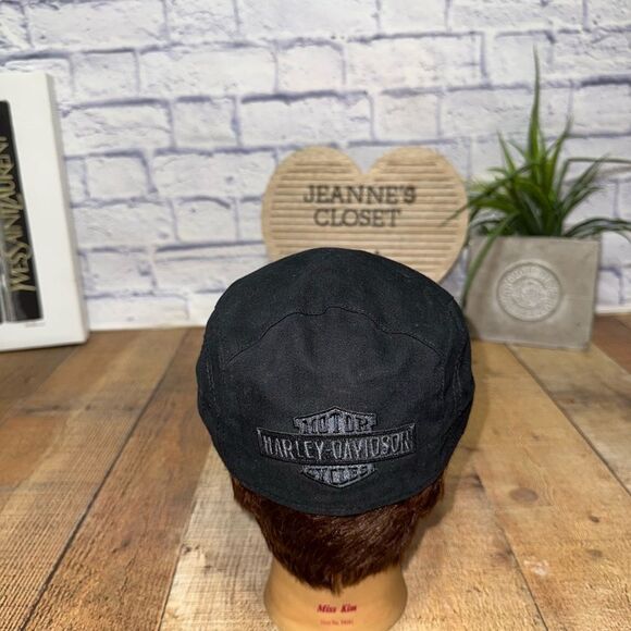 Harley-Davidson Black Embroidered Cabbie/Newsboy Hat/Cap Size small - Picture 1 of 10